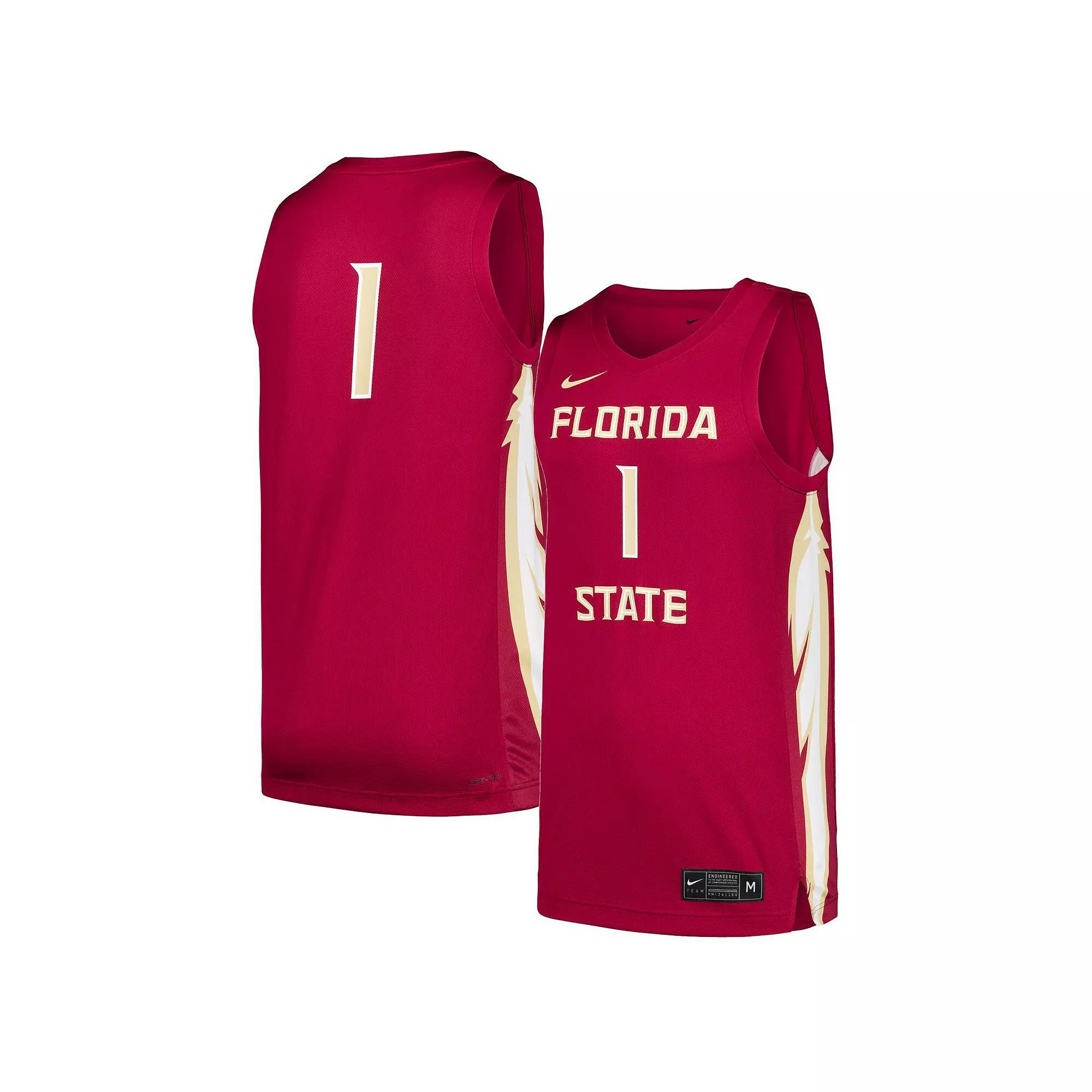 Men's Nike #1 Garnet Florida State Seminoles Replica Jersey, Size: 2XL, Red Product Image