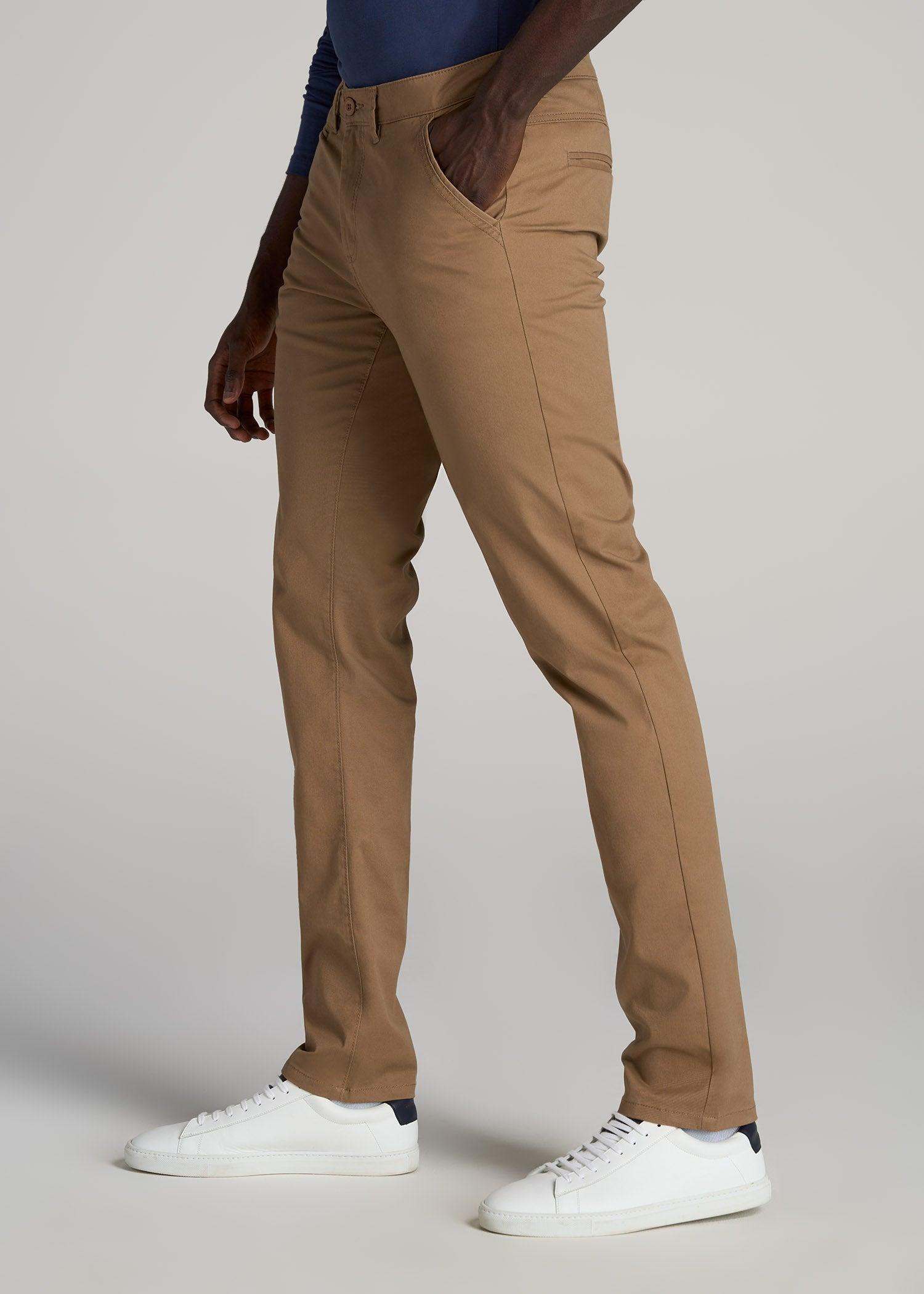 Carman TAPERED Chinos for Tall Men in Russet Brown Product Image