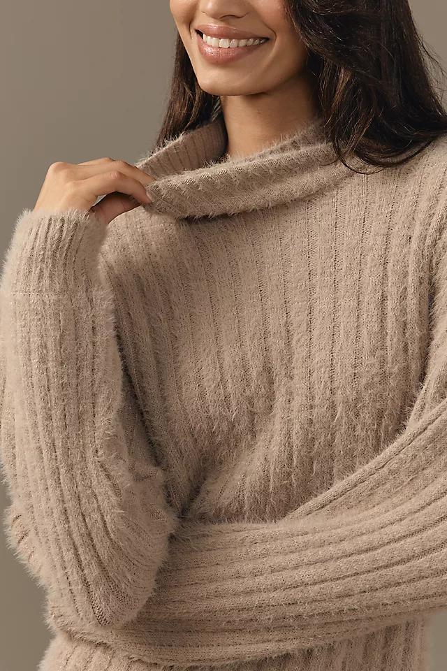 Flat White Turtleneck Sweater Dress Product Image