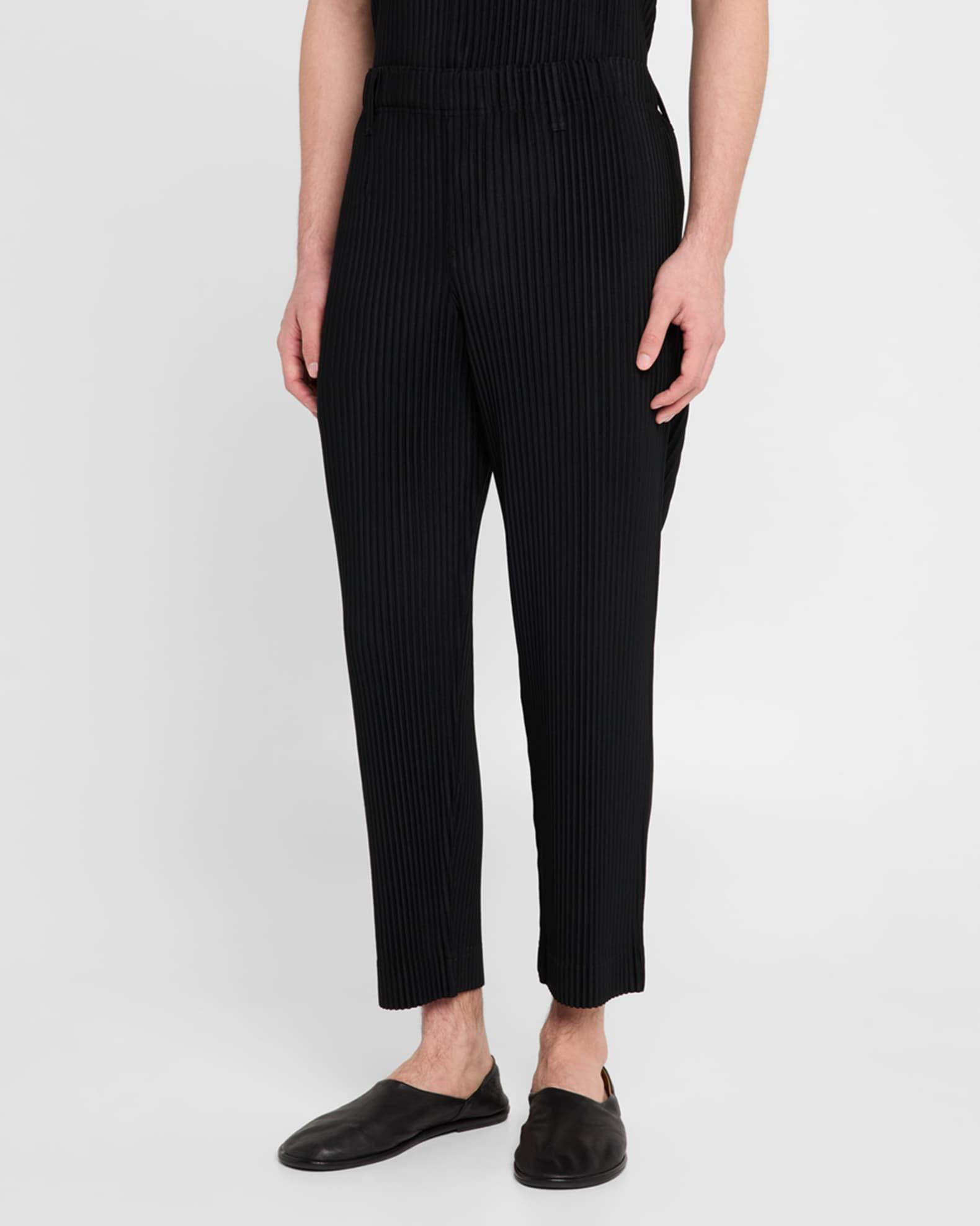 Mens Pleated Flat-Front Pants Product Image