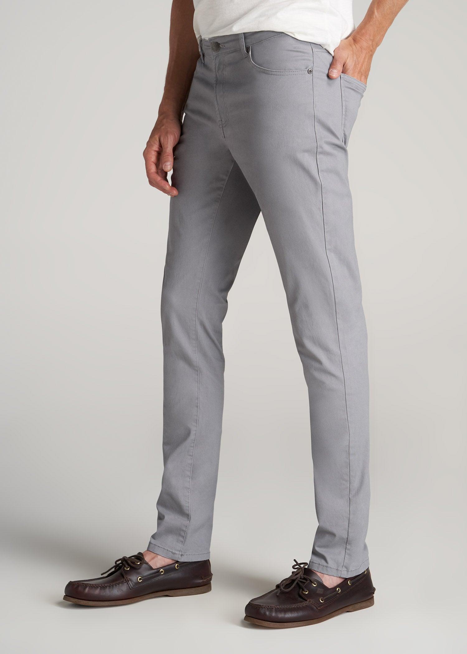 Carman TAPERED Fit Five Pocket Pants for Tall Men in Soft Beige Product Image
