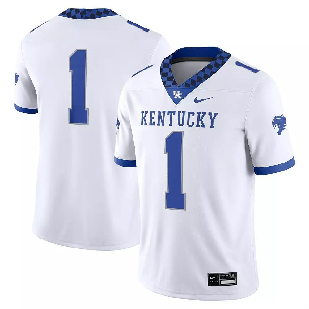 Men's Nike #1 White Kentucky Wildcats Game Jersey, Size: 2XL Product Image