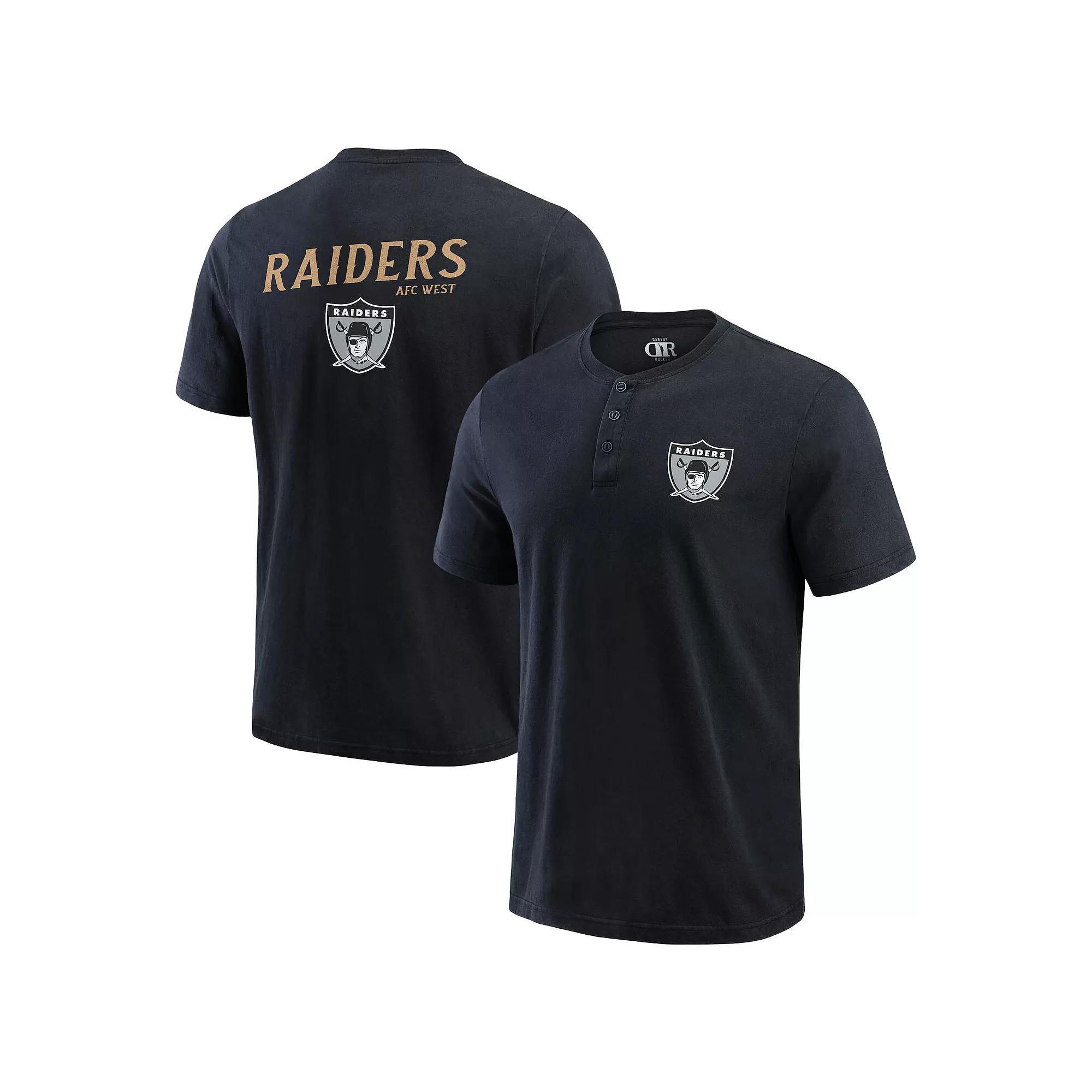 Men's Darius Rucker Collection by Fanatics Black Jacksonville Jaguars Washed Henley T-Shirt, Size: Small Product Image