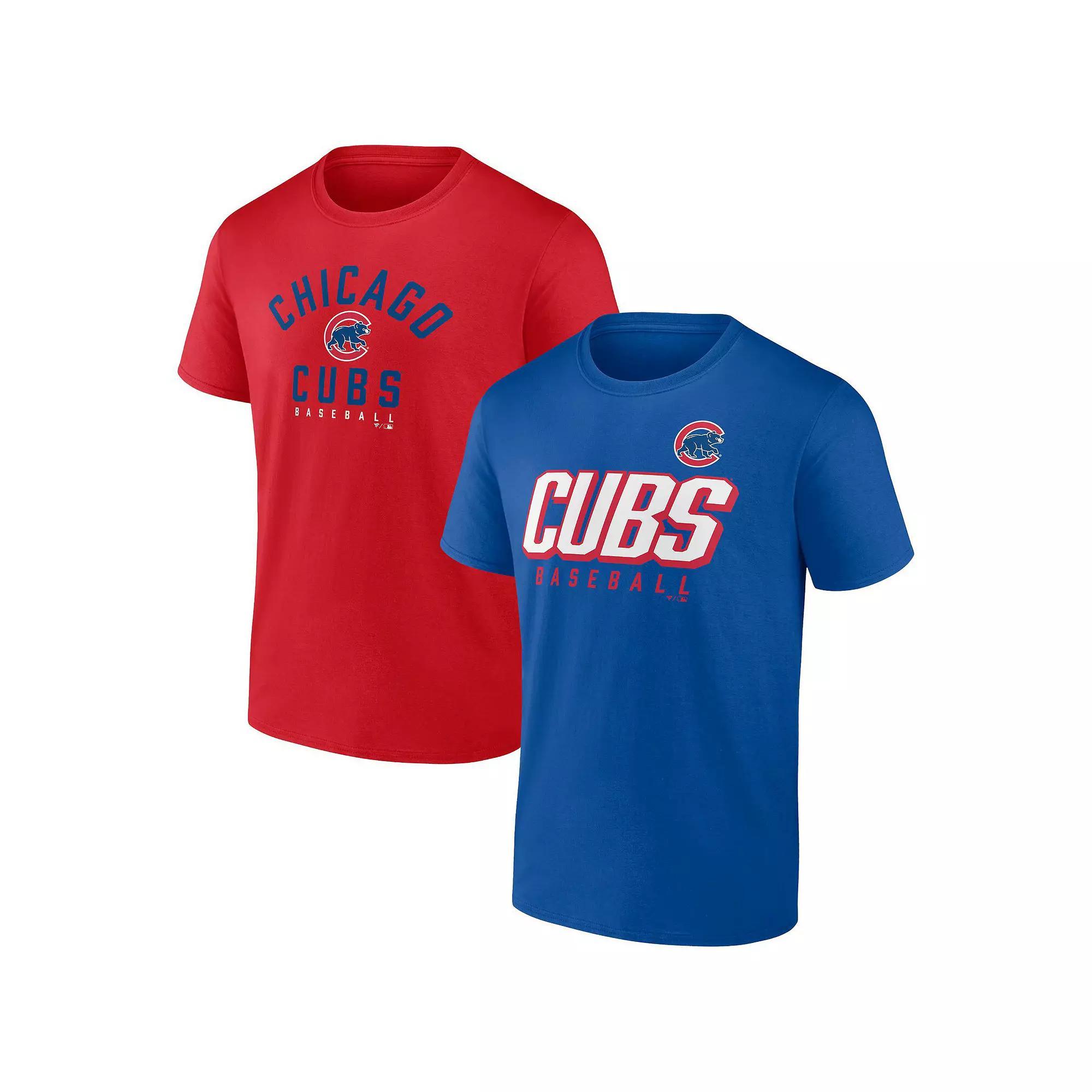 Mens Fanatics Branded Royal/Red Chicago Cubs Player Pack T-Shirt Combo Set Product Image
