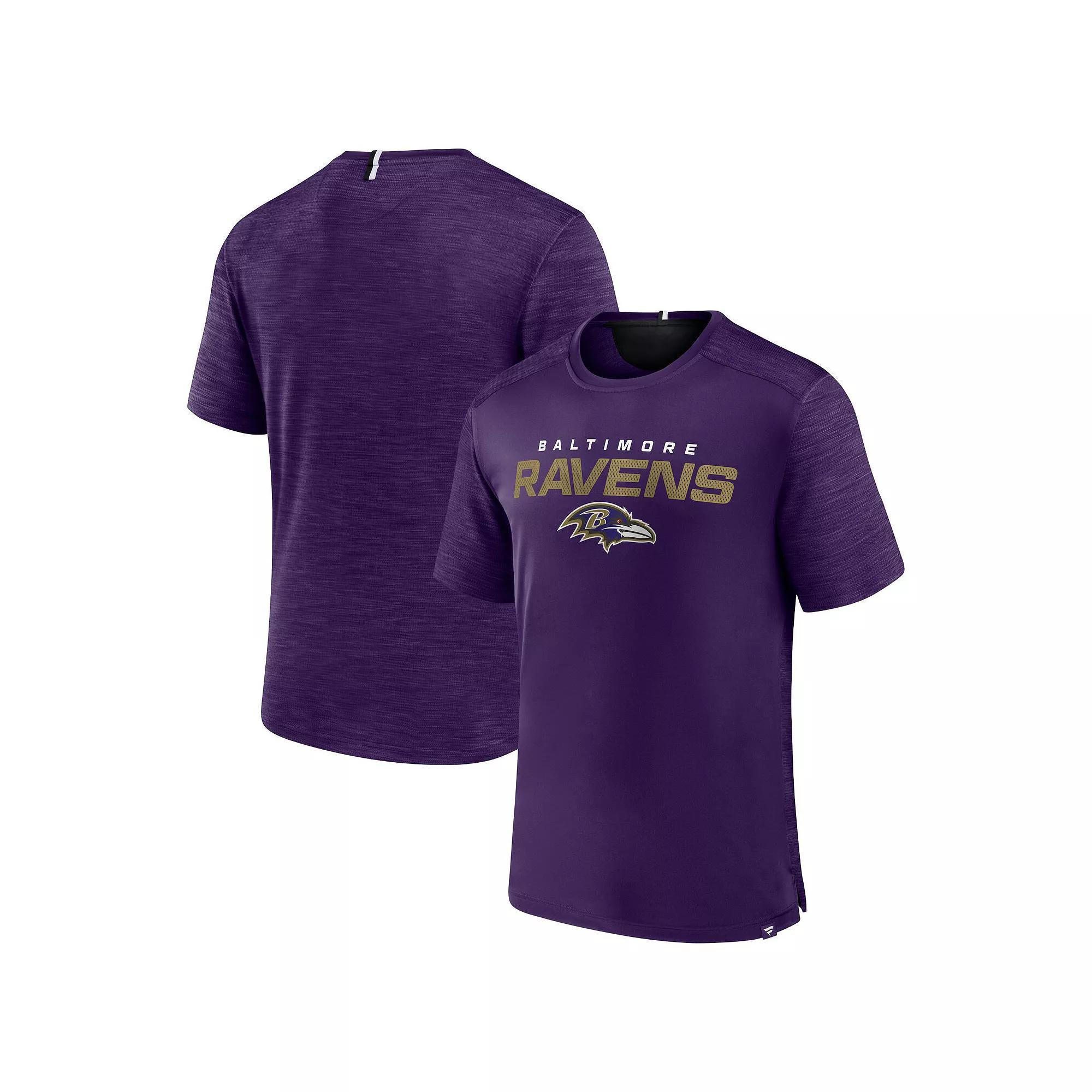 Men's Fanatics Branded Purple Baltimore Ravens Defender Evo T-Shirt, Size: Large Product Image