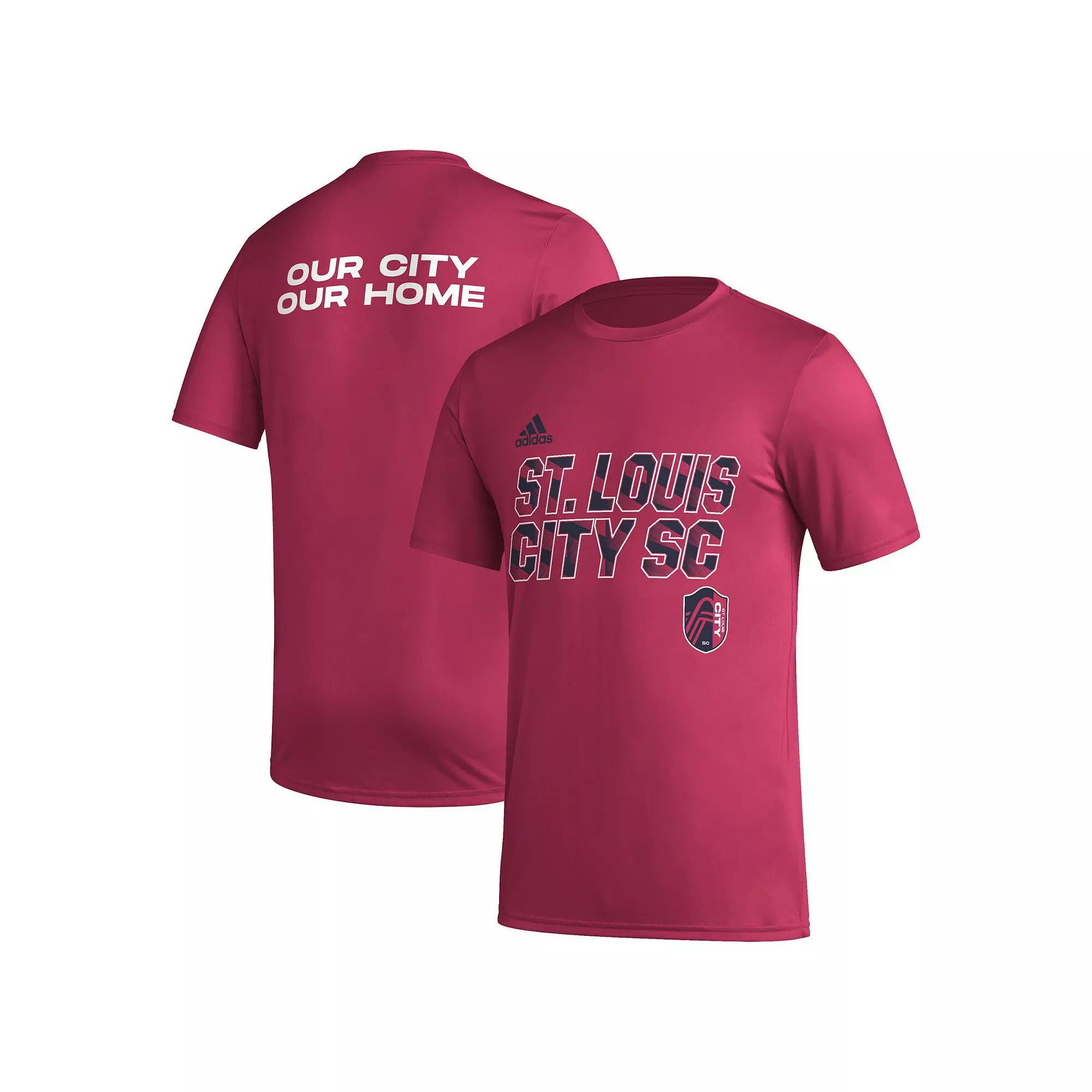 Men's adidas Red St. Louis City SC Team Jersey Hook AEROREADY T-Shirt, Size: Small, Slc Red Product Image