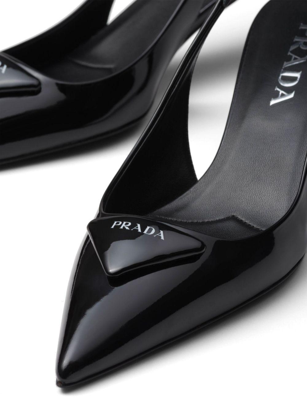 55mm patent-leather slingback pumps Product Image