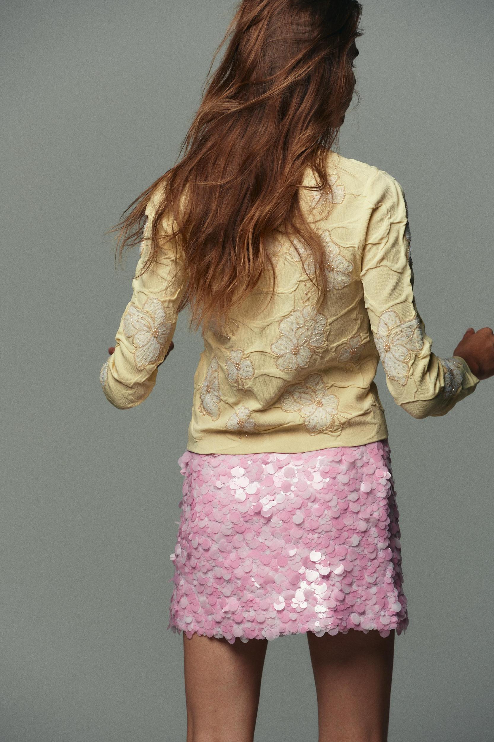 BEADED KNIT CARDIGAN Product Image