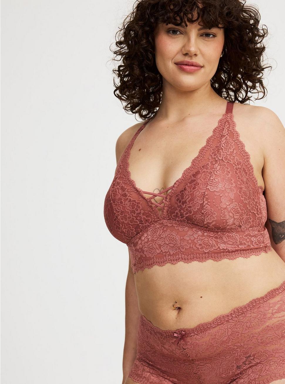Lightly Lined Simply Lace XO Front Bralette Product Image