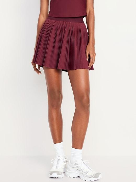Extra High-Waisted StretchTech Micro-Pleated Skort Product Image