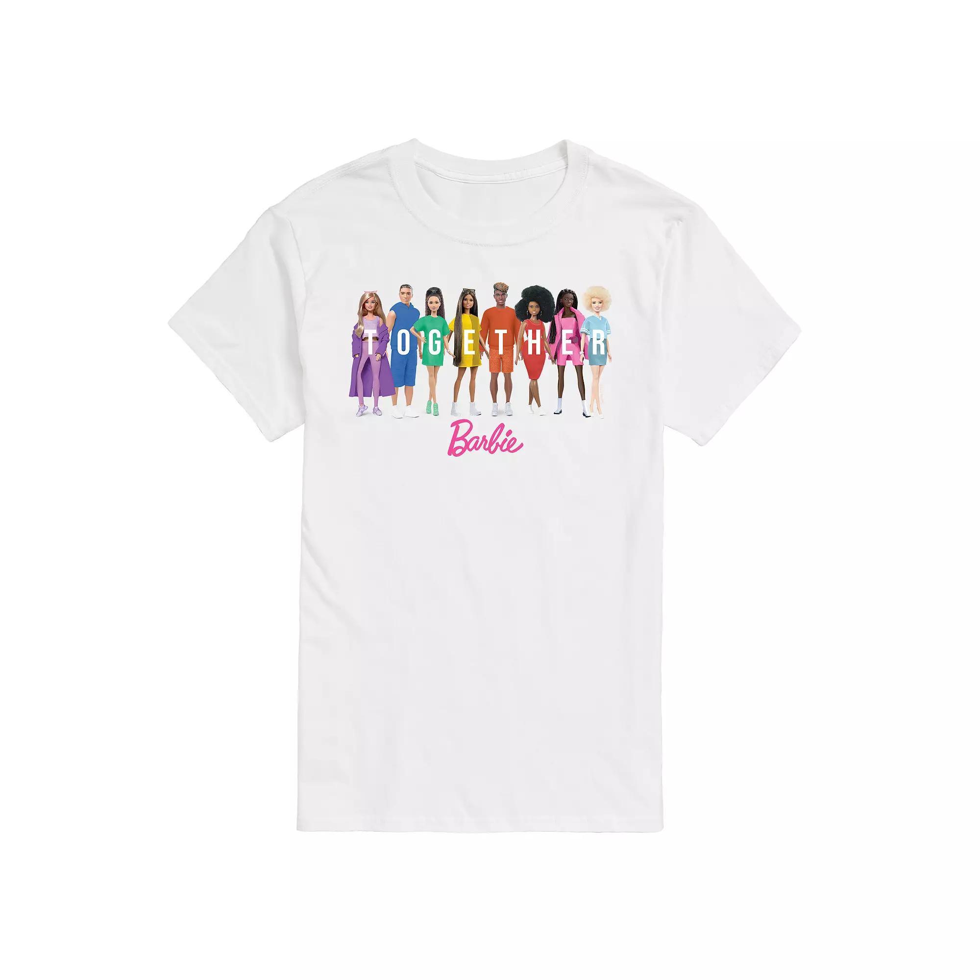 Men's Barbie Together Pride Graphic Tee, Size: XS, Black Product Image