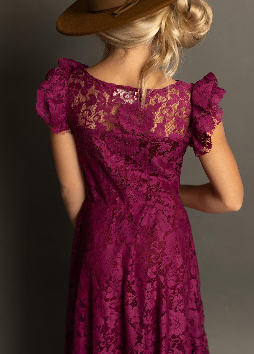 Angie Dress in Berry Girls Product Image