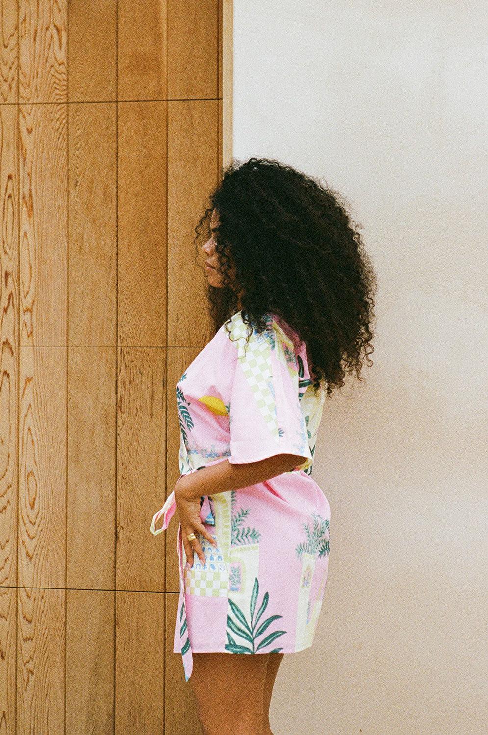 Scarlett Wrap Dress - Vista Pink Product Image