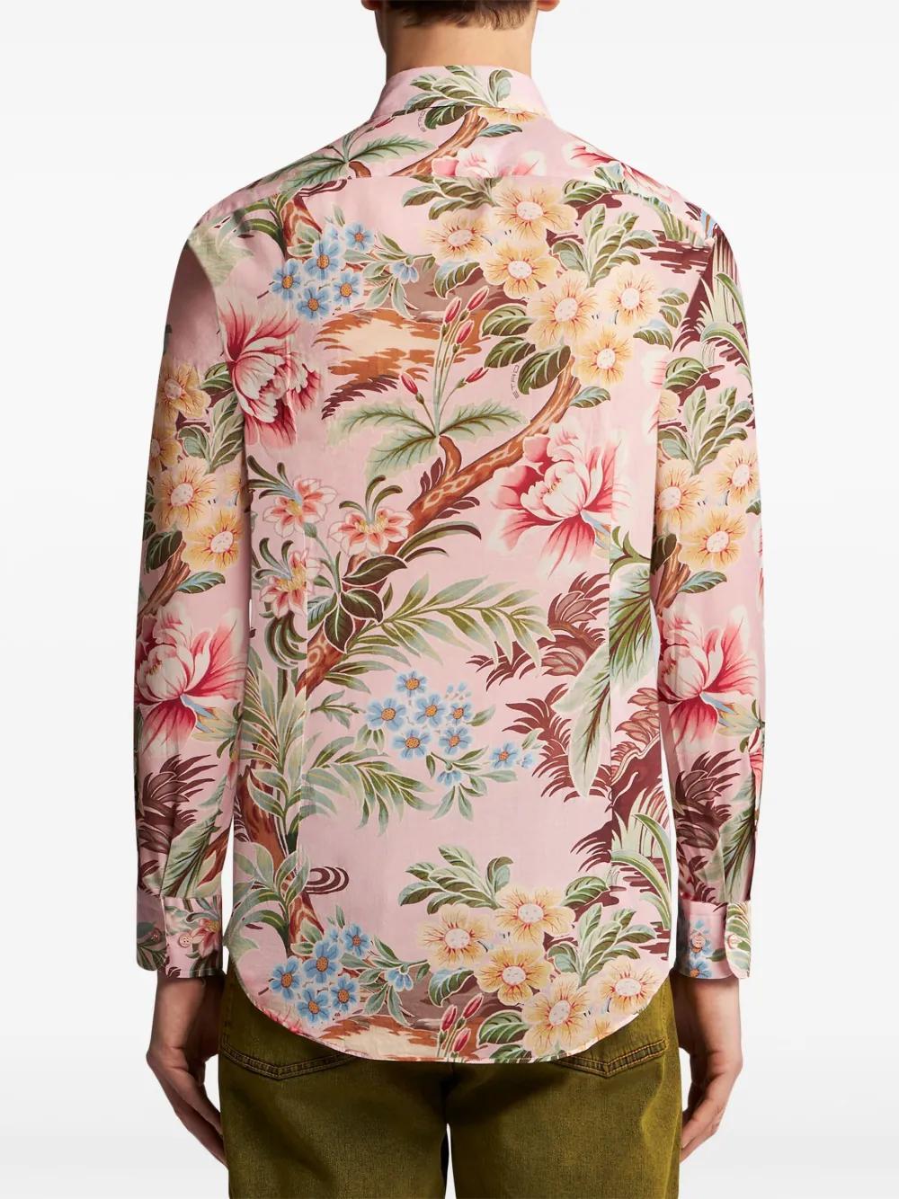 floral-print cotton shirt Product Image