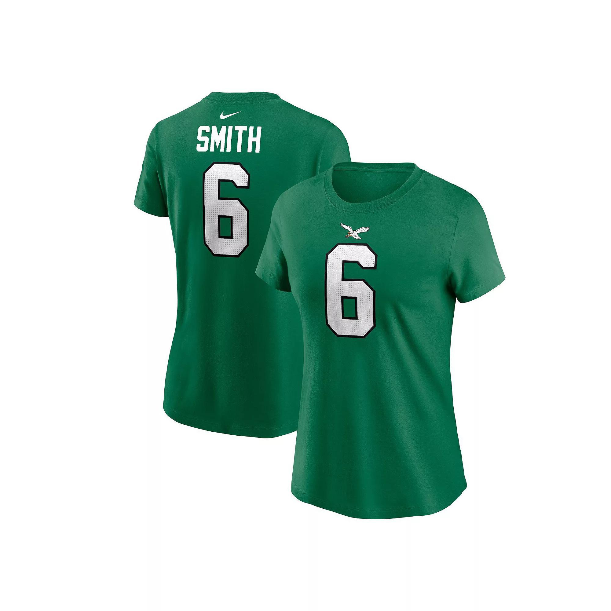 Women's Nike DeVonta Smith Kelly Green Philadelphia Eagles Player Name & Number T-Shirt, Size: XL Product Image