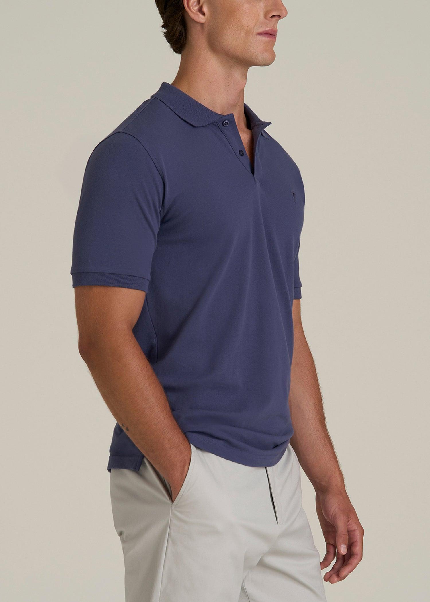 Men's Tall Classic Polo with Embroidered Logo in Future Dusk Male Product Image