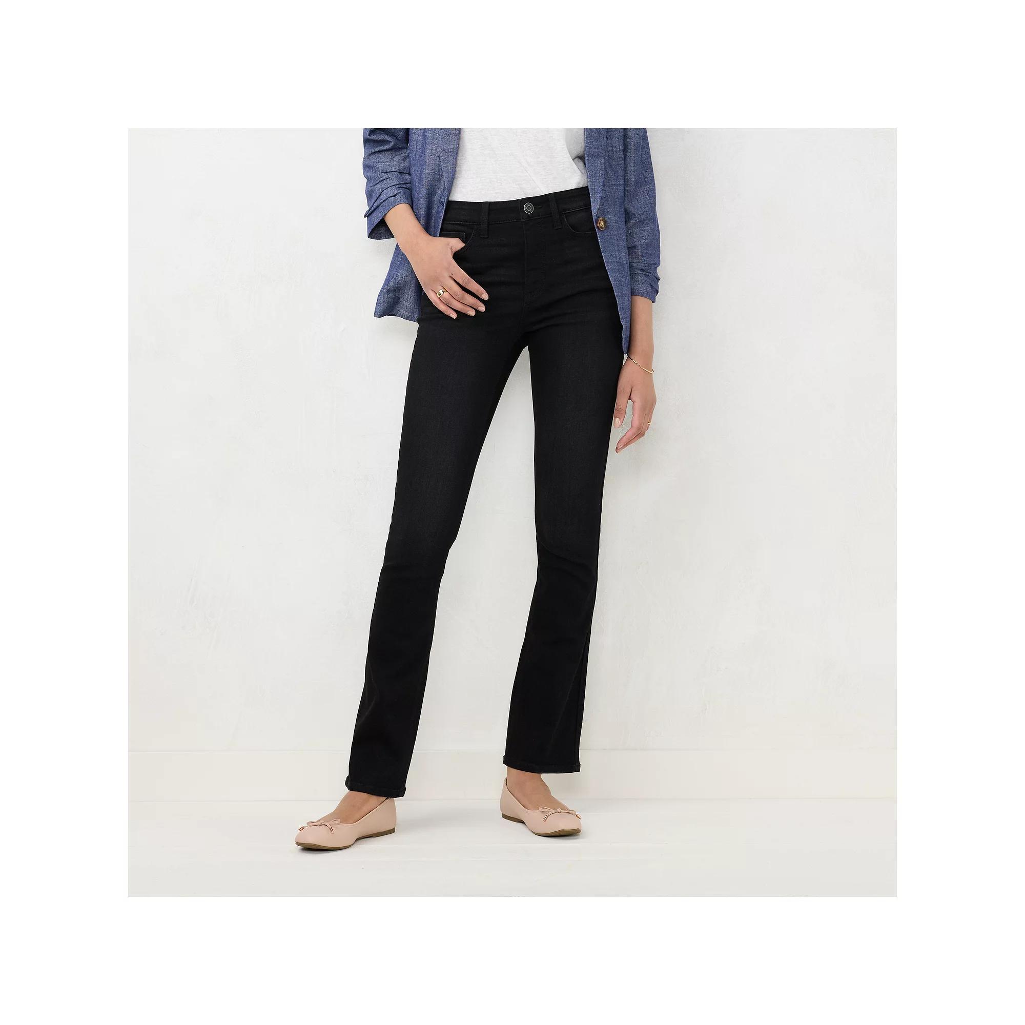 Women's LC Lauren Conrad High-Waist Bootcut Jeans, Size: 14, Black Product Image