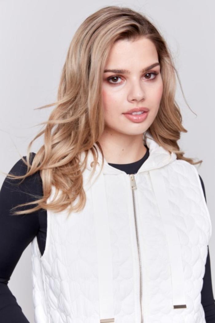 Short Quilted Puffer Vest Product Image