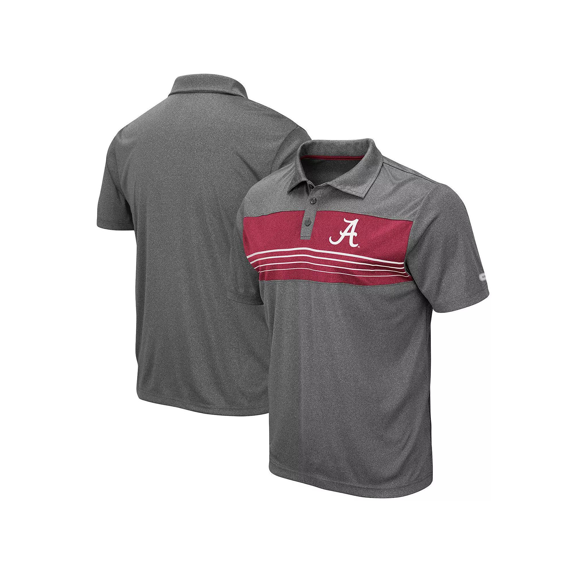 Men's Colosseum Heathered Charcoal Washington State Cougars Smithers Polo, Size: Small, Wsc Charco Product Image