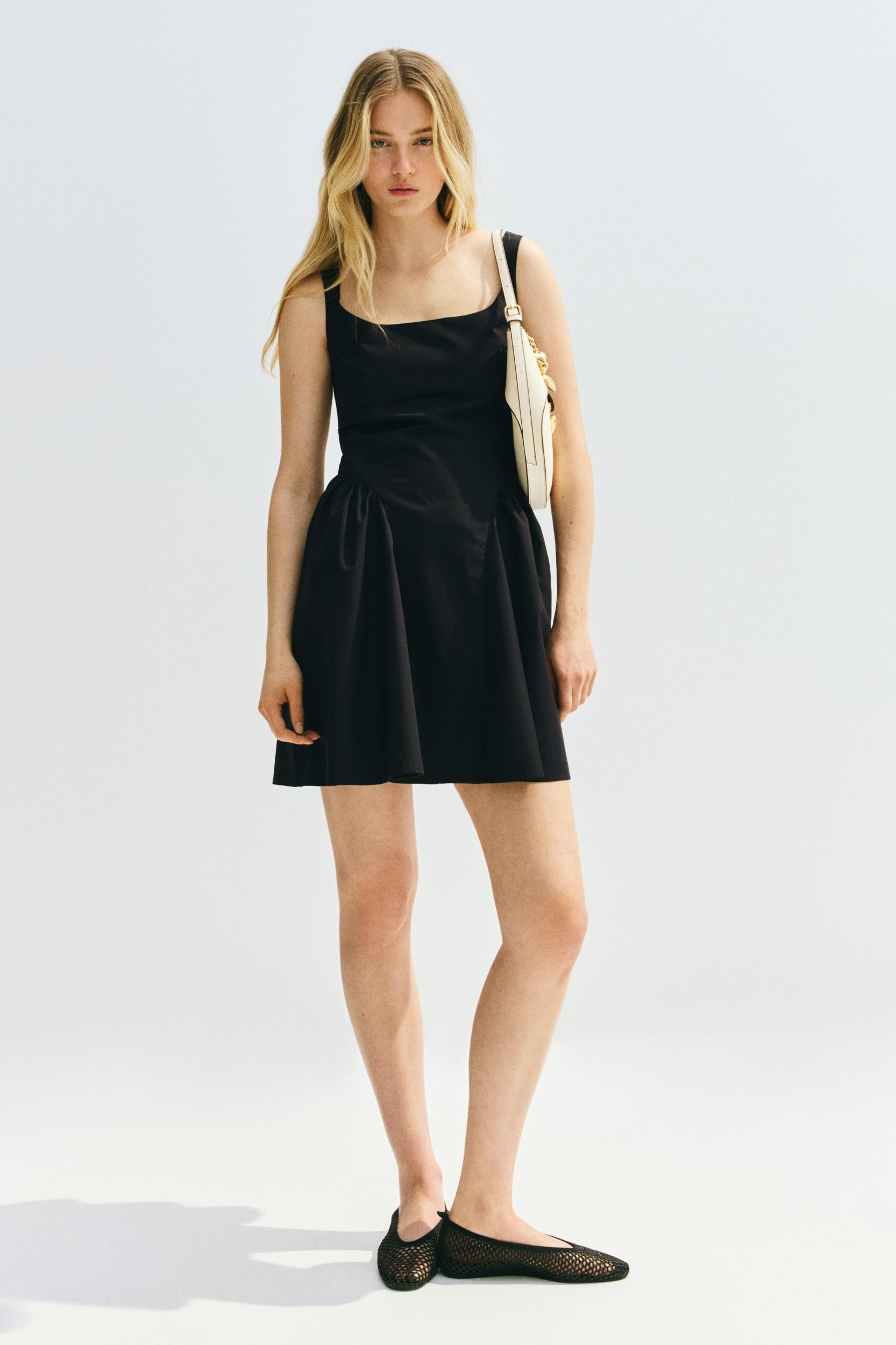 Open-Back Poplin Dress Product Image
