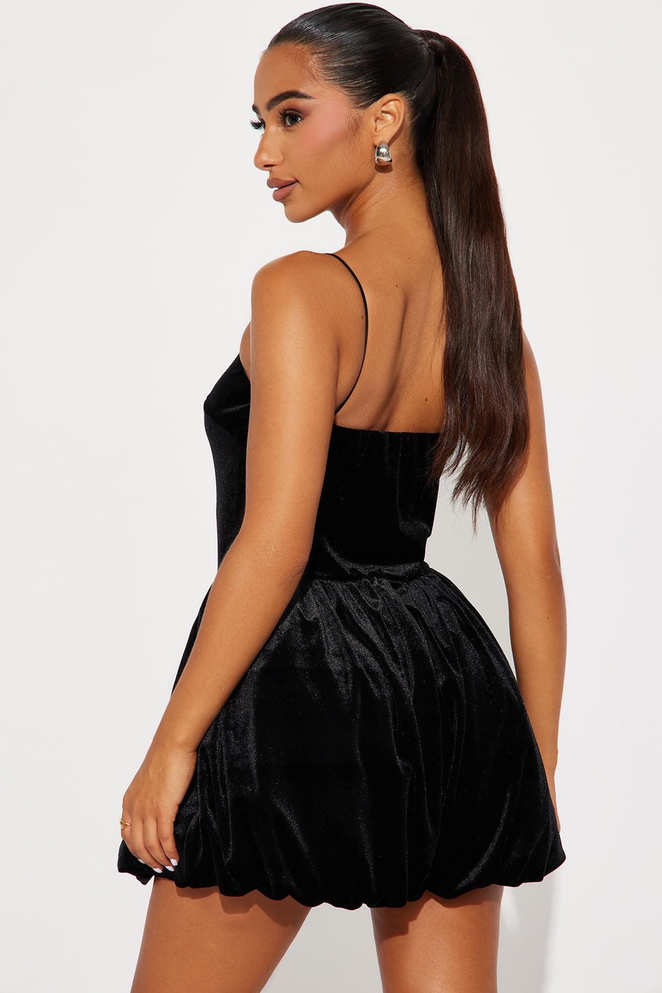 Forever Love Bubble Romper - Black Product Image