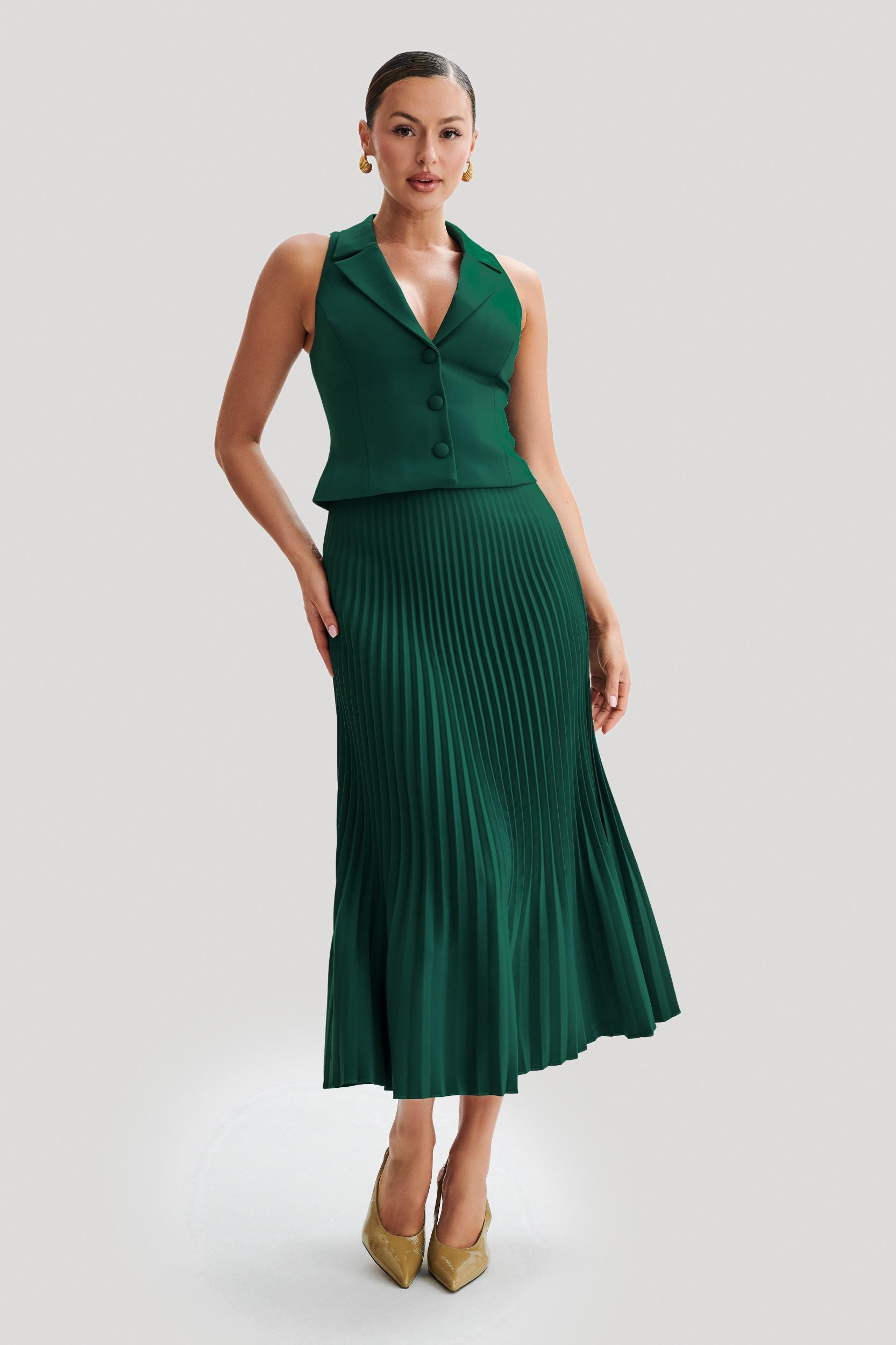Mura Suiting Vest - Forest Green Product Image