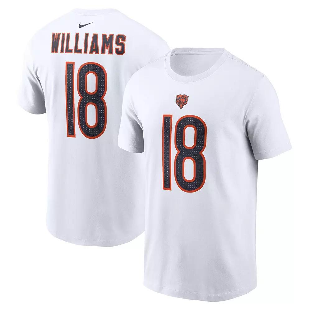Men's Nike Caleb Williams White Chicago Bears  Fuse Name & Number T-Shirt, Size: XXL Product Image