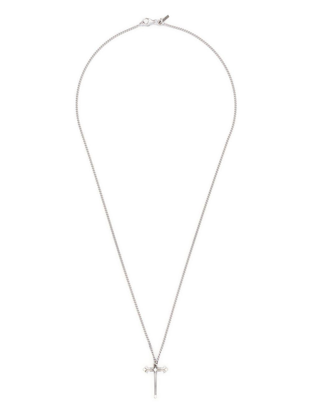 cross-pendant polished-finish necklace  Product Image