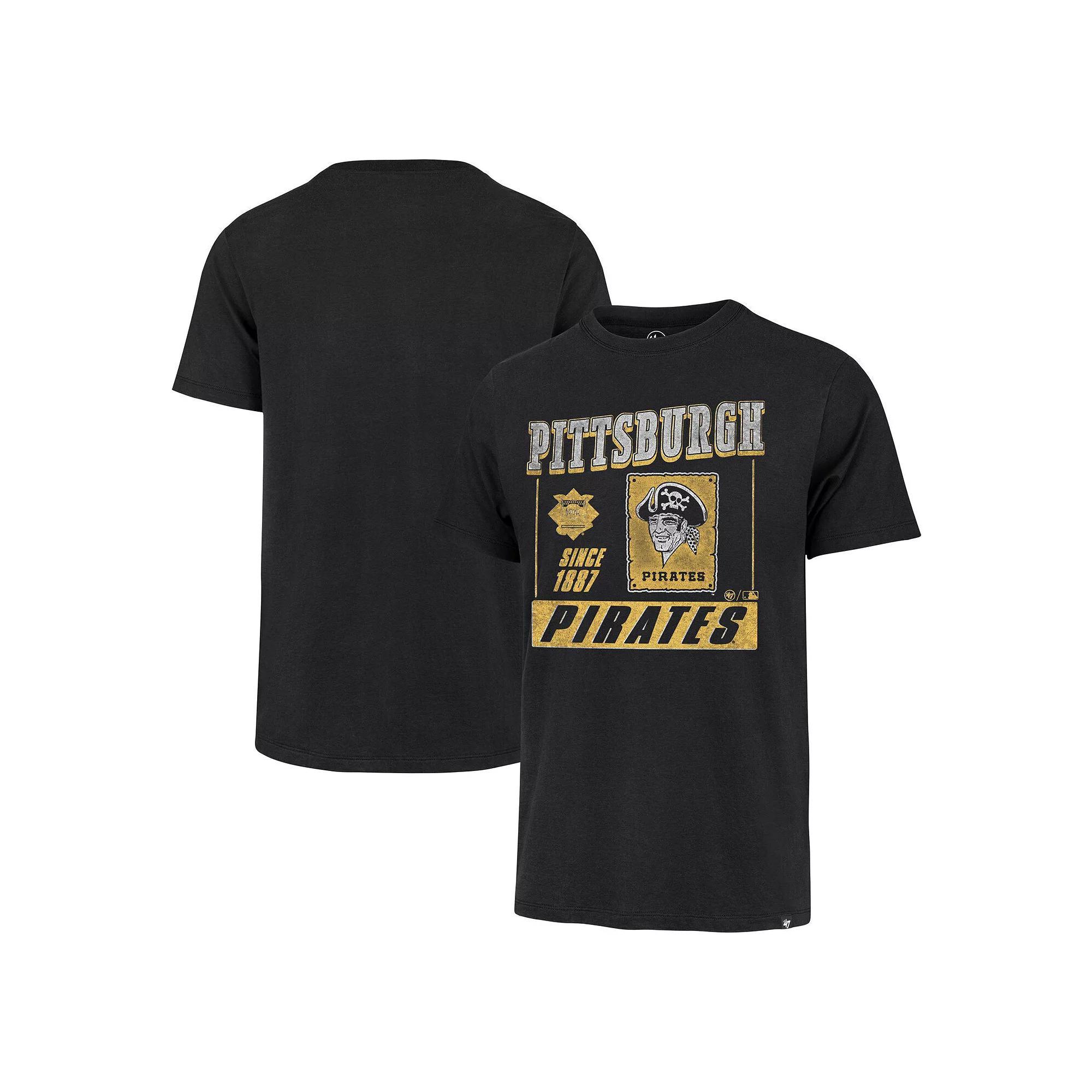 Men's '47 Black Pittsburgh Pirates Outlast Franklin T-Shirt, Size: XL Product Image