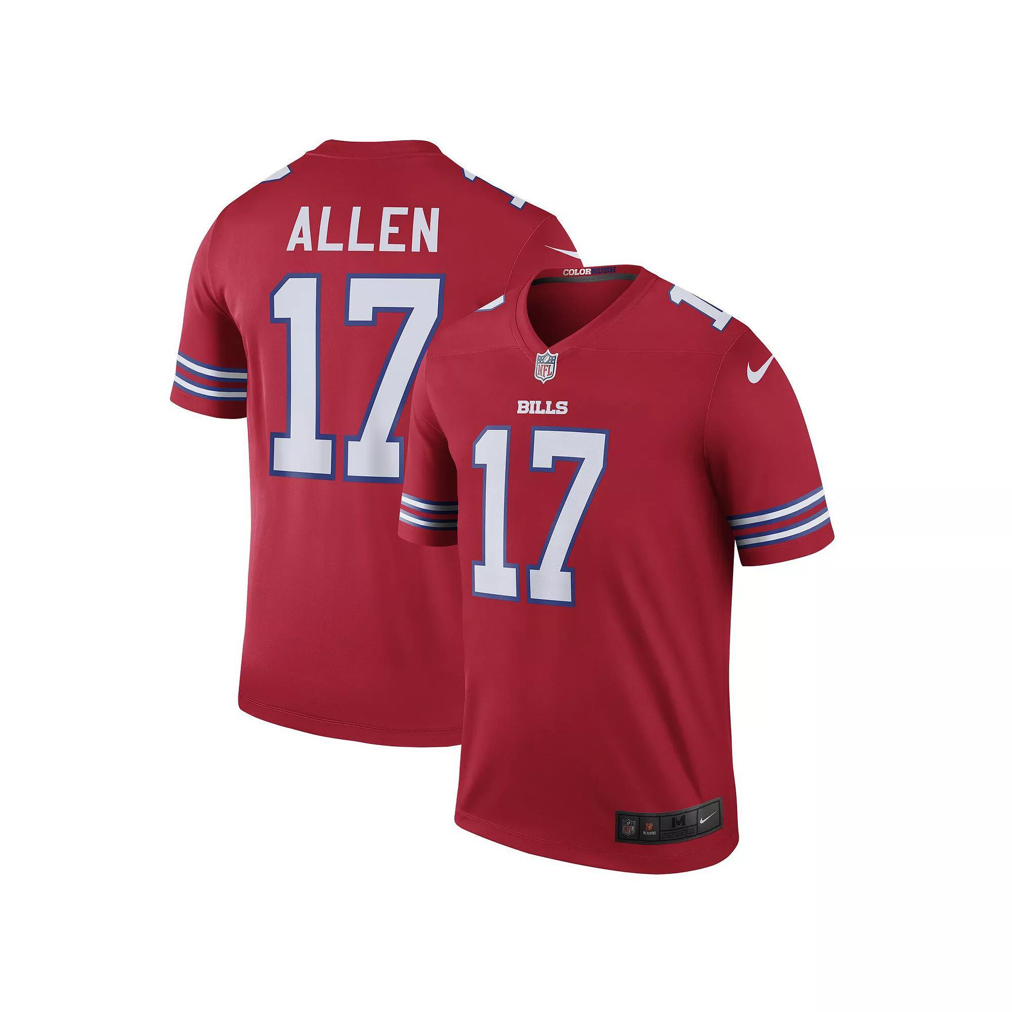 Men's Nike Josh Allen Red Buffalo Bills Color Rush Legend Jersey, Size: XL Product Image