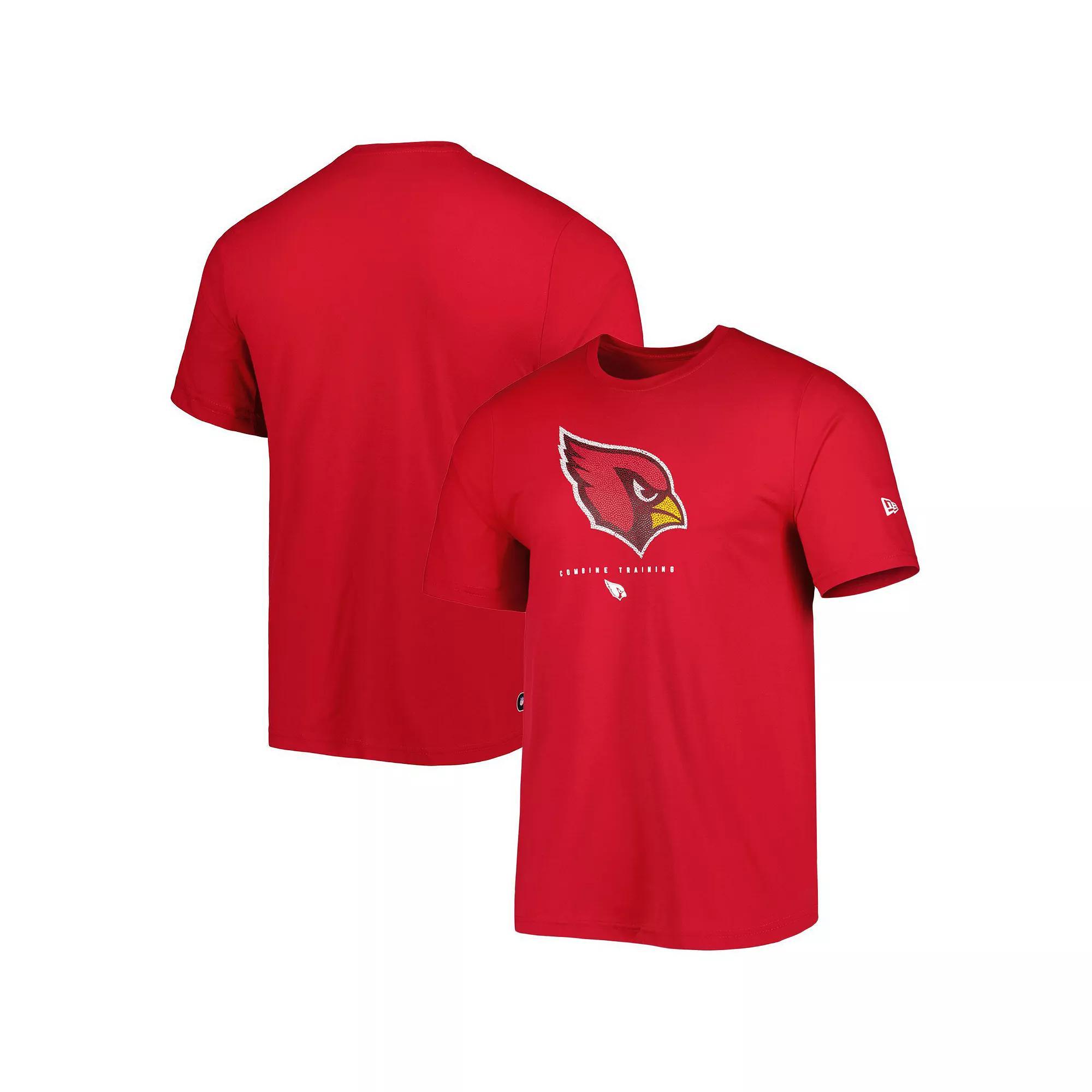 Men's New Era Cardinal Arizona Cardinals Combine Authentic Ball Logo T-Shirt, Size: Medium, Red Product Image