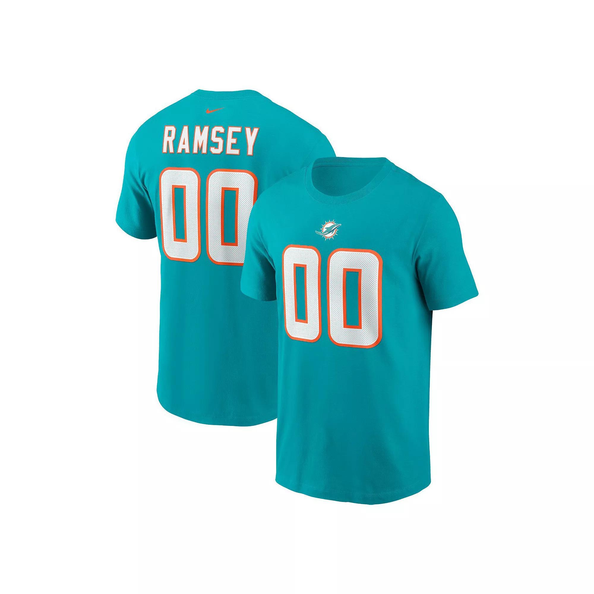 Mens Nike Jalen Ramsey Aqua Miami Dolphins Player Name & Number T-Shirt Turquoise A Product Image