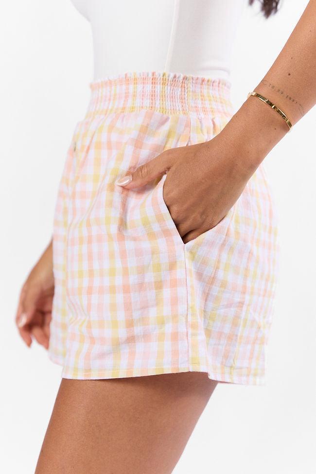 Keep It Brief Pink and Yellow Multi Gingham Boxer Shorts Product Image