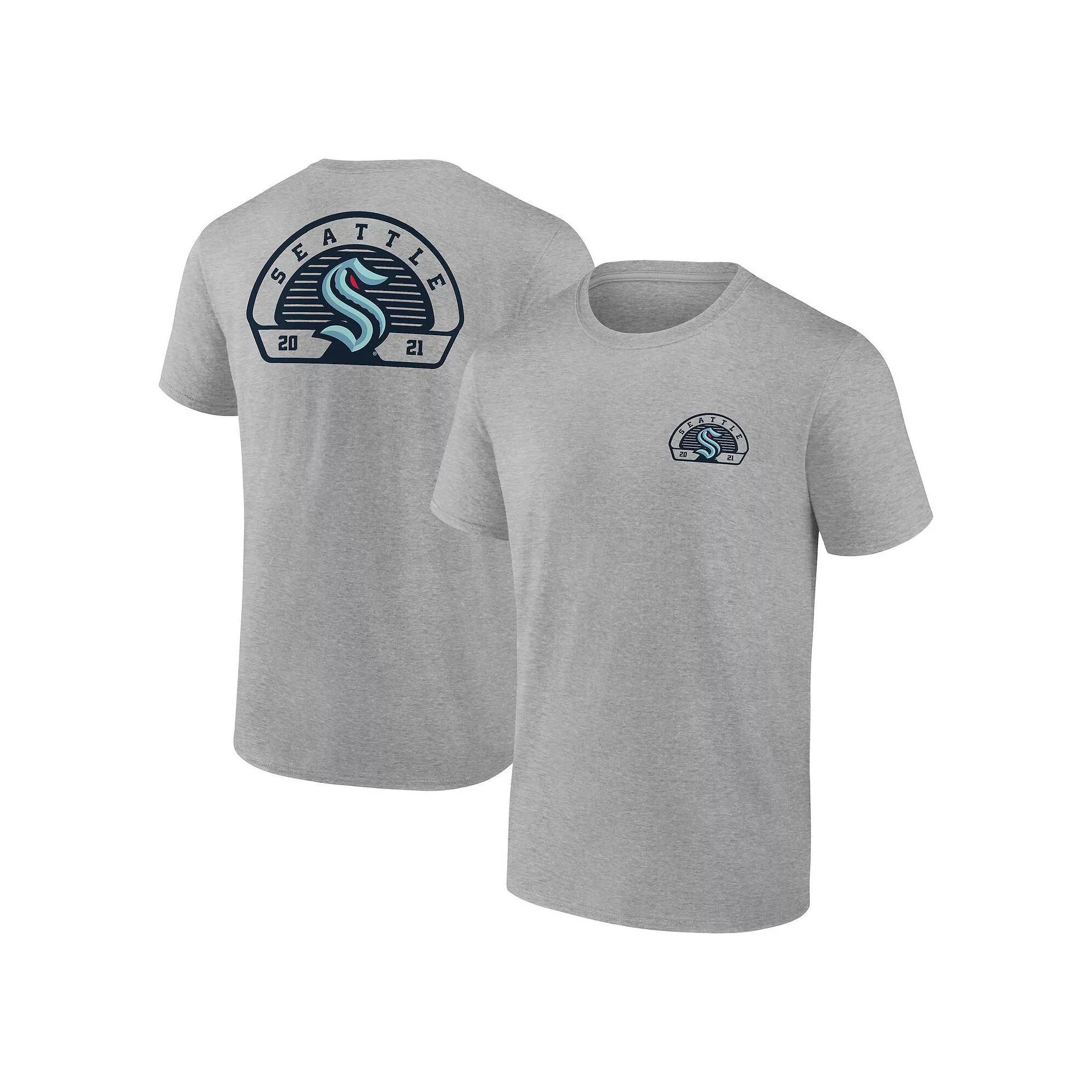 Men's Fanatics Gray Seattle Kraken Valor T-Shirt, Size: Large, Krk Grey Product Image