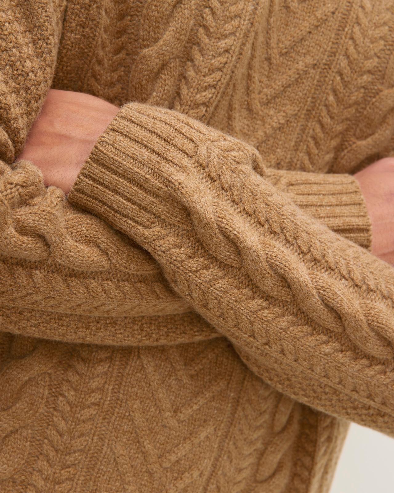 The Felted Merino Cable-Knit Crew Product Image