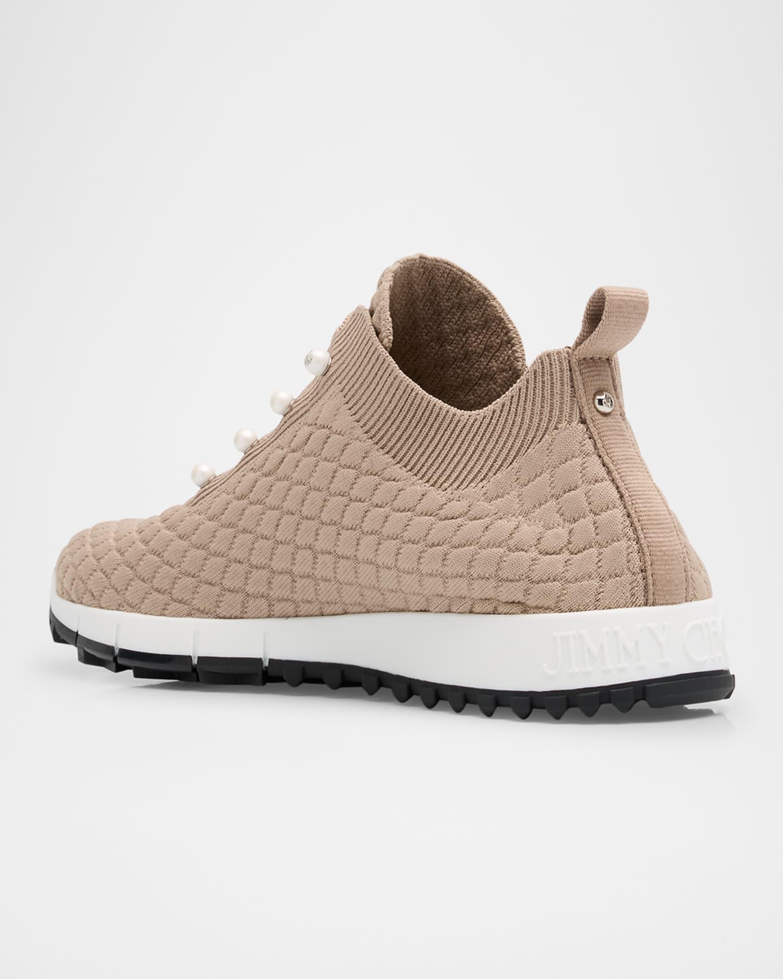 Veles Embellished Knit Trainers Product Image