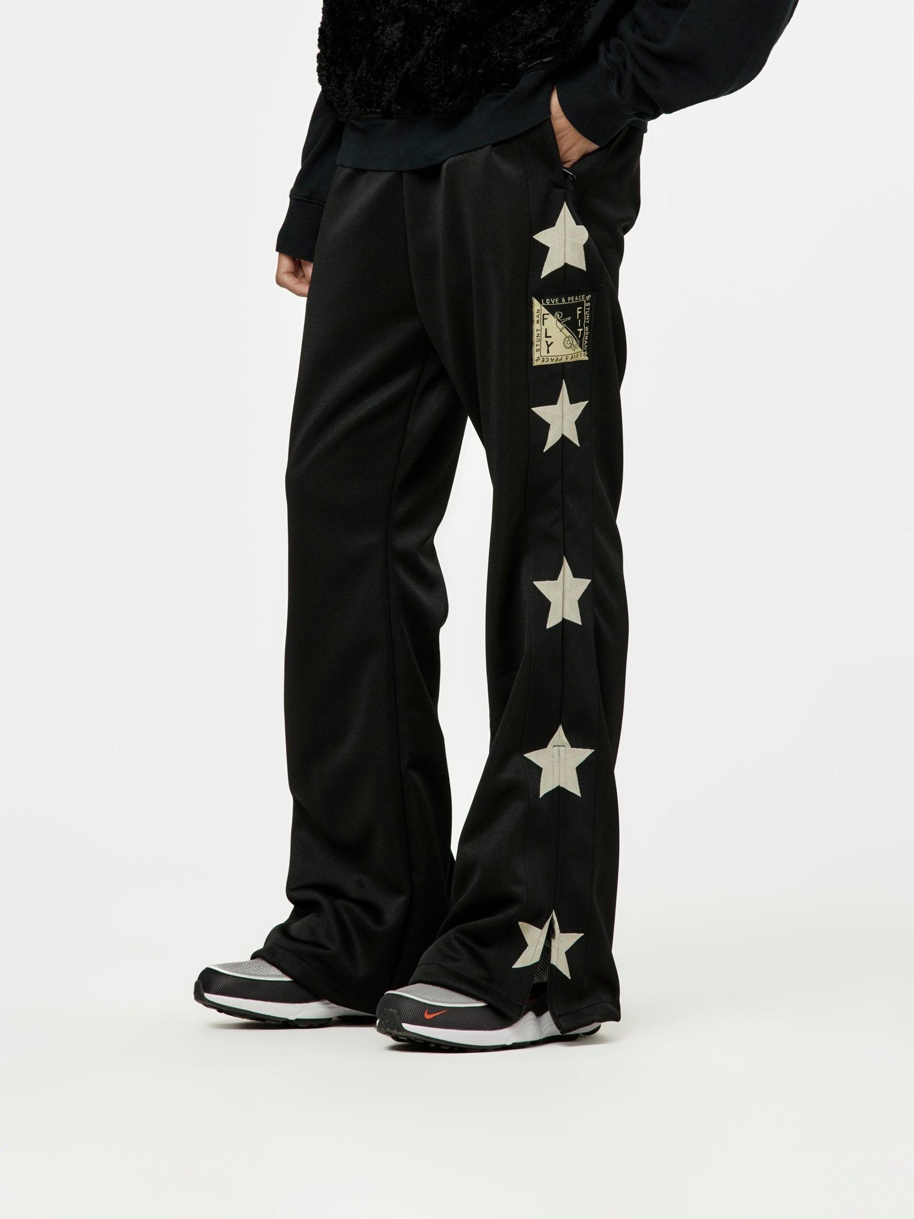 Smooth Jersey Stantman&woman Baggy Track Pants (Black) Product Image