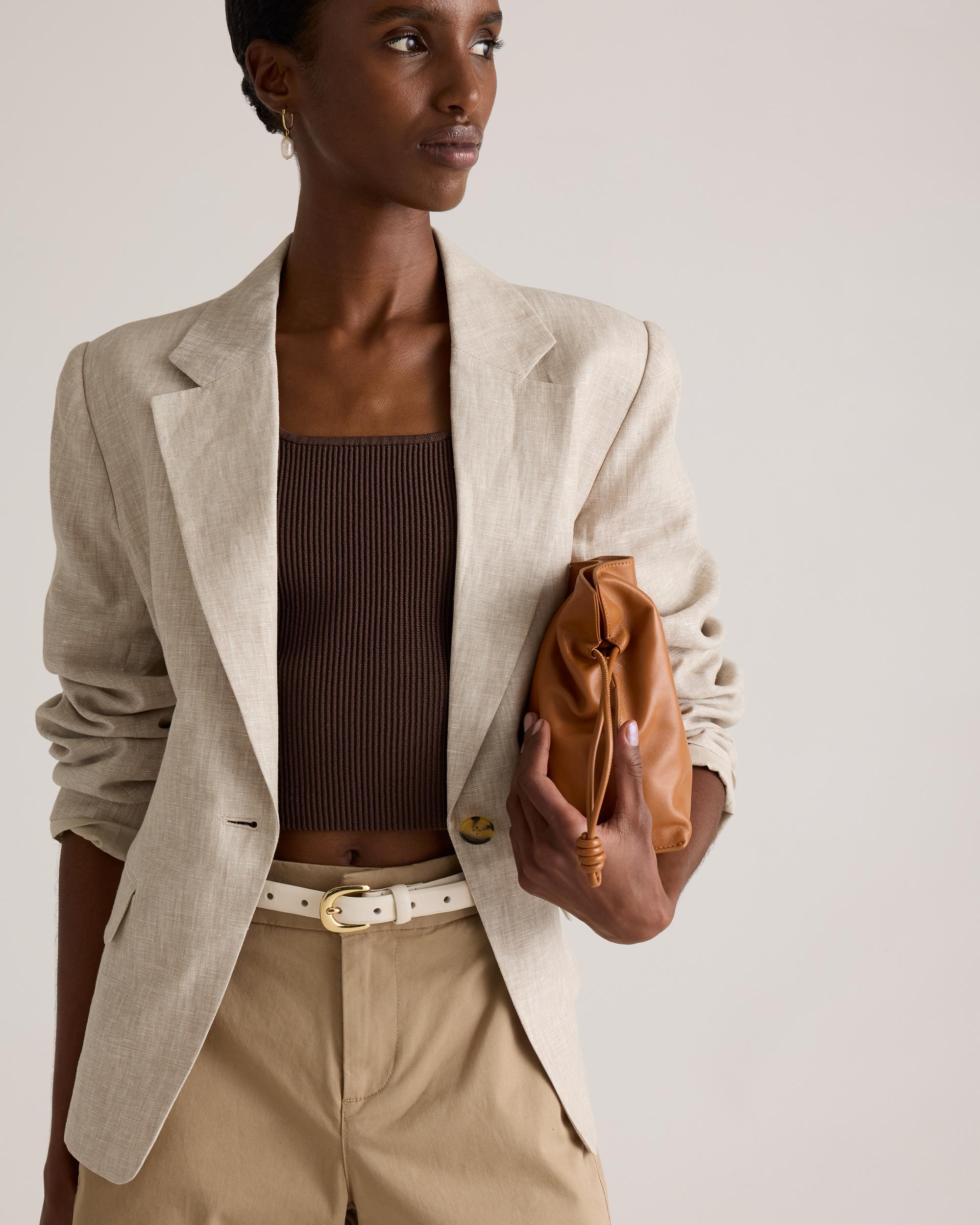 Quince | Women's 100% European Linen Structured Blazer Size XL Product Image