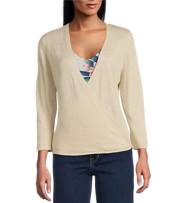 Tommy Bahama Open Front 3/4 Sleeve Cardigan Product Image