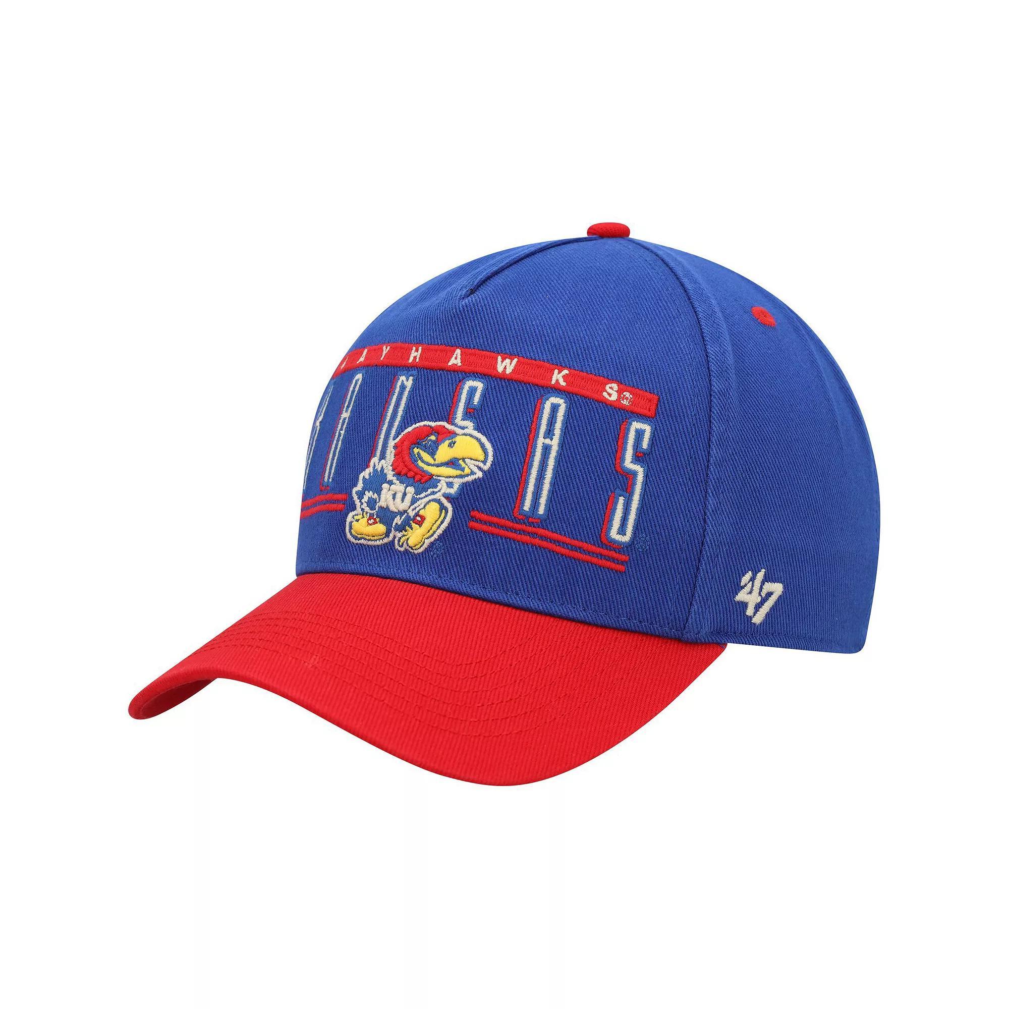 Mens 47 Royal Kansas Jayhawks Double Header Hitch Adjustable Hat Product Image