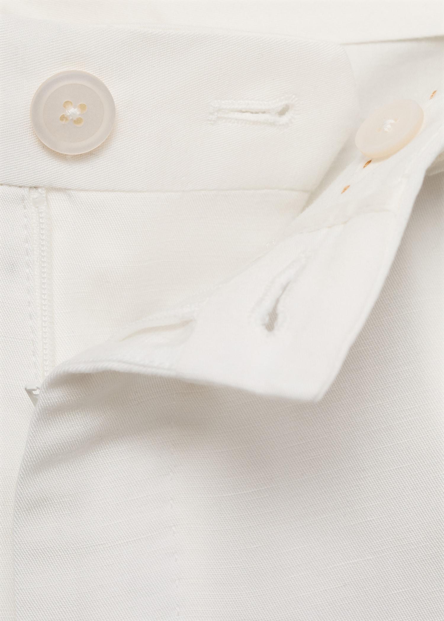 Linen-blend pleated pants - Men | MANGO USA Product Image