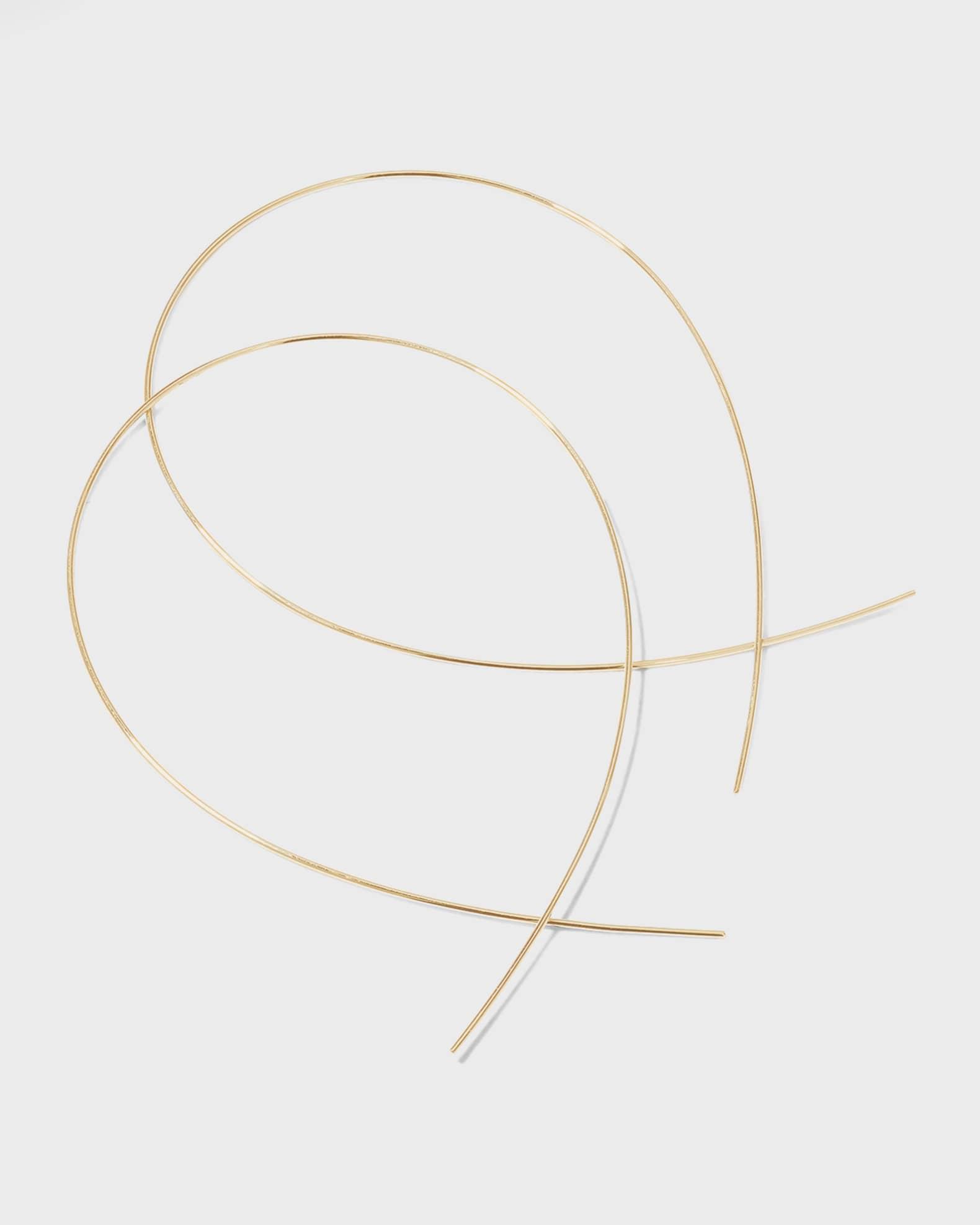 Large Upside Down Hoop Earrings in 14K Gold Product Image