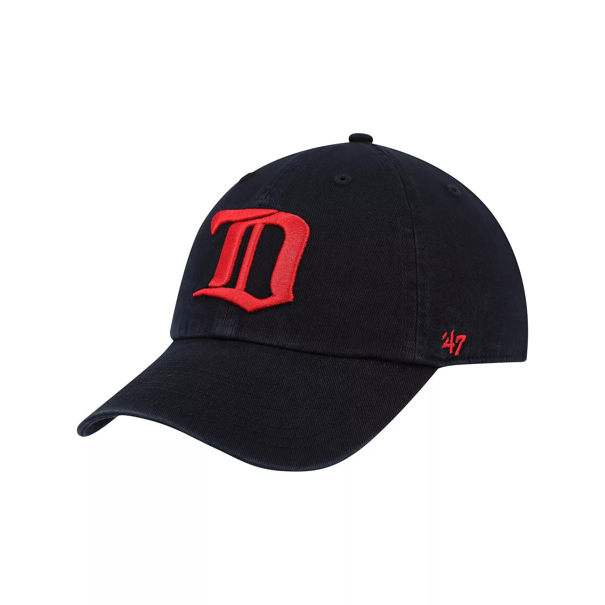 Men's '47 Black Detroit Red Wings Clean Up Adjustable Hat Product Image