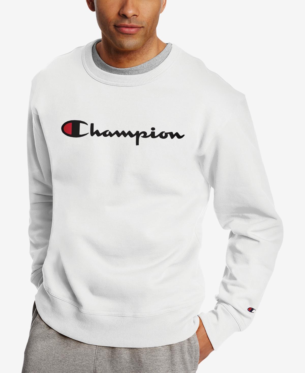 Mens Champion Powerblend Crewneck Sweatshirt, Classic Script Logo Surf The Web M Product Image