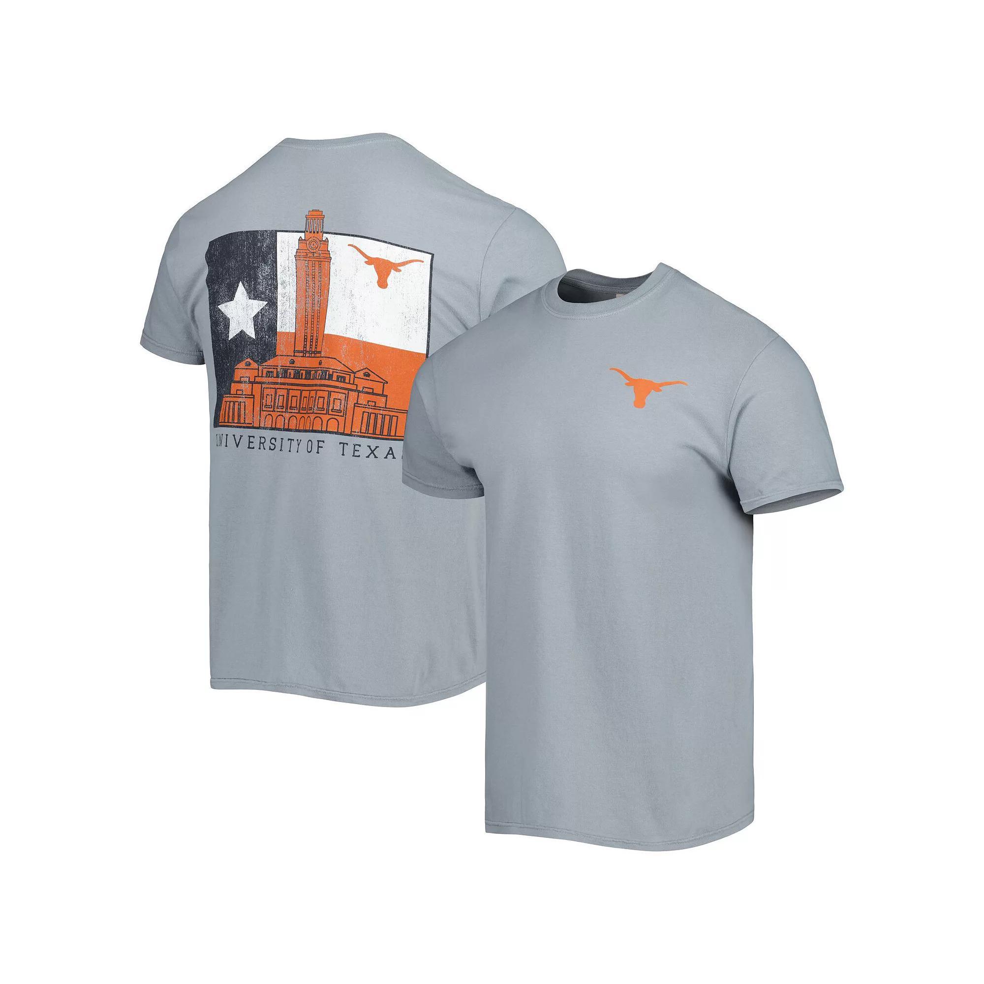 Men's Gray Texas Longhorns Hyperlocal Flag T-Shirt, Size: Large, Grey Product Image