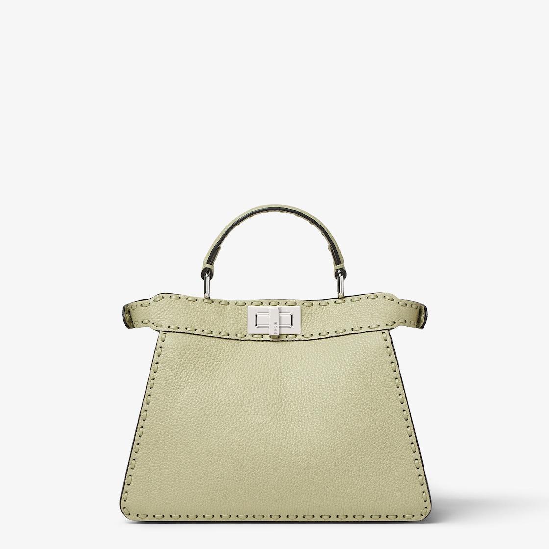 Peekaboo ISeeU SmallSage green Selleria bag with 556 hand-sewn topstitches Product Image