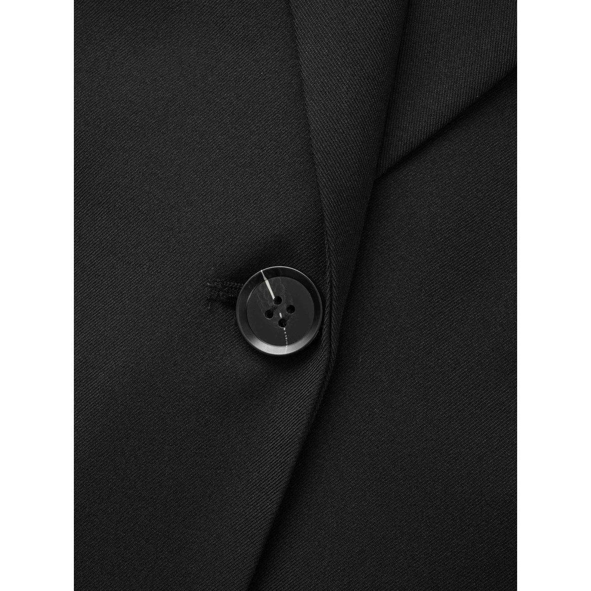 Plus Size Asymmetrical Hemline Design Gothic Jacket Women Black Button Side seam pocket Everyday Jackets BloomChic 12/L Product Image