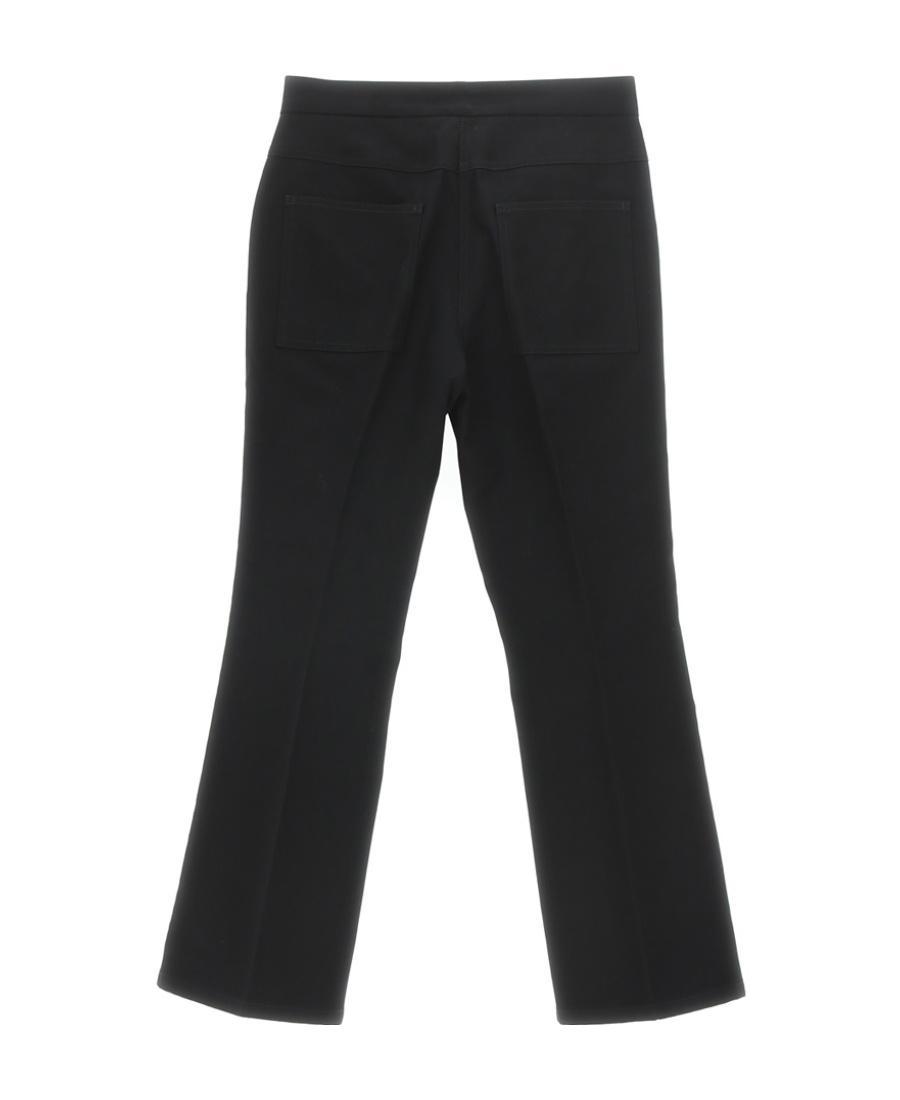 JIL SANDER Pressed-crease Flared Cropped Trousers In Black Product Image