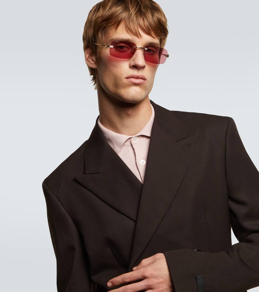 CARTIER Square Sunglasses In Pink Product Image