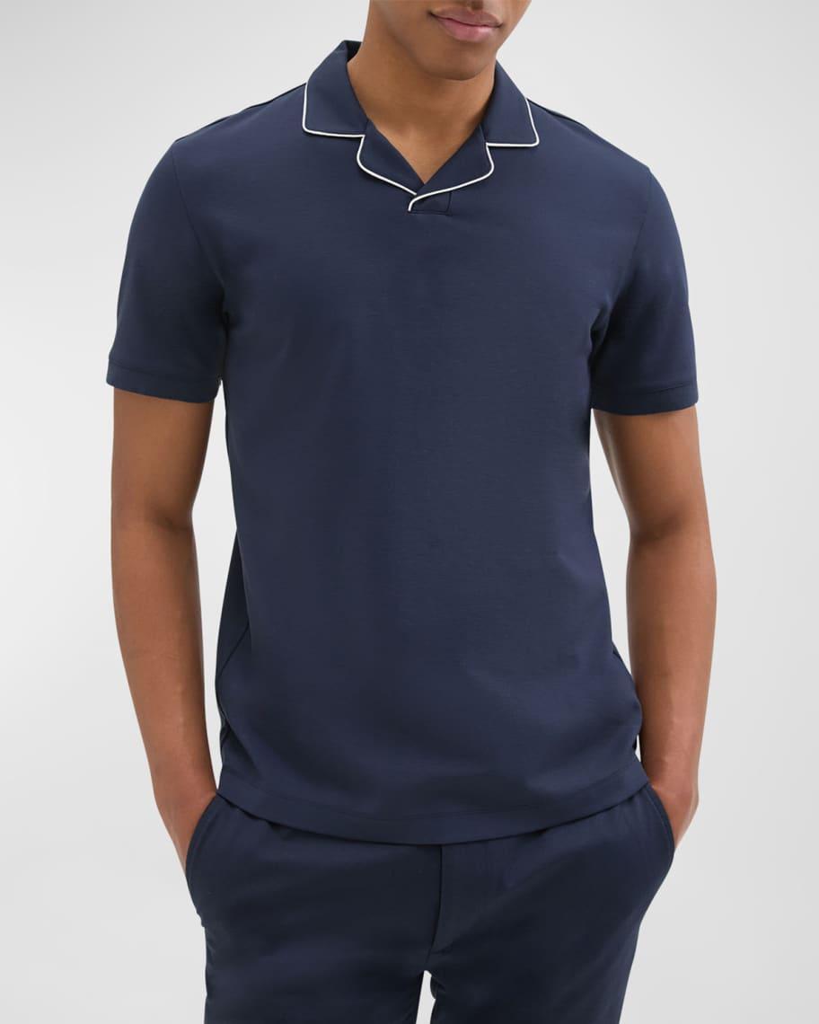 Men's Piped-Collar Polo Shirt Product Image
